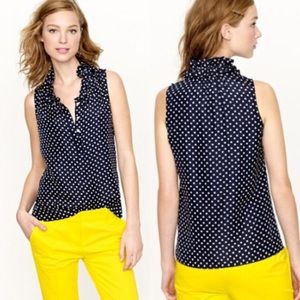 J.Crew | 00 | Naomi Top in Polka Dot